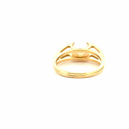 Bague 54 Solitaire Or jaune perle de culture 58 Facettes 75-GS38494-3