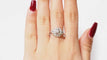 Bague 54 Bague Art Déco or blanc et diamants 58 Facettes 33025