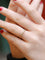 Bague 54 Demi alliance vintage or diamants jaunes 58 Facettes J184