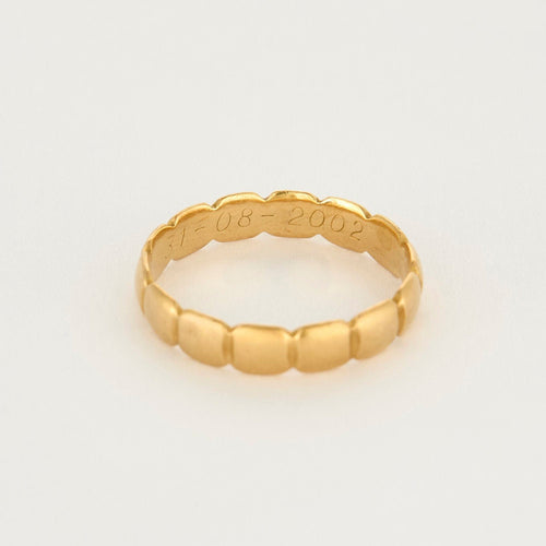 Bague 66 Alliance ou jaune 58 Facettes MON0848