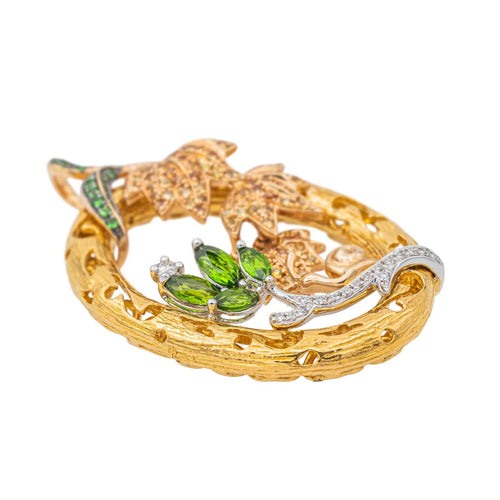 Pendentif Or jaune Saphir