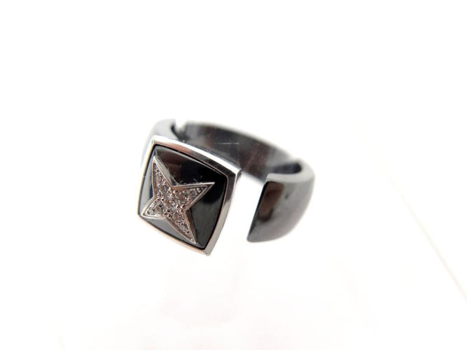 Bague 51 bague MAUBOUSSIN etoile sublime gm or blanc ceramique noire 58 Facettes 260462