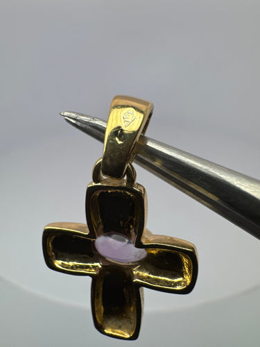 Pendentif Pendentif Croix or jaune améthyste 58 Facettes E4PE-GS35676-1
