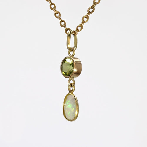 Pendentif Pendentif péridot opale or jaune 58 Facettes CVP159
