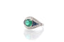 Bague 54 Bague art déco émeraude, saphirs et diamants en platine 58 Facettes 25727 25292