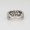 Bague 51 Bague en platine à demi-diamants du milieu du siècle, taille 6,5, bijou de mariée raffiné 58 Facettes G13583