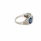 Bague Bague en filigrane avec plaque diamant saphir naturel certifiée Art Déco de 4,10 carats 58 Facettes