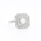 Bague 49.5 Bague de fiançailles Art Déco Octogonale, Platine et Diamants 58 Facettes 420