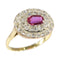 Bague 54 Beauté délicate : bague victorienne avec tourmaline rose violacée 58 Facettes 24150-0100
