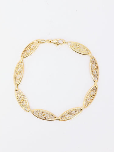 Bracelet Bracelet chaîne maille filigrane or jaune 58 Facettes 1152.1