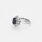 Bague 46,5 Bague marguerite or blanc, saphir et diamants 58 Facettes RAM2764