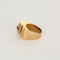 Bague 54 Bague Tank or jaune et gris, rubis et diamants 58 Facettes MEA4439