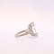 Bague 56 Bague Marquise Aigue-Marine et diamants sur or blanc 58 Facettes