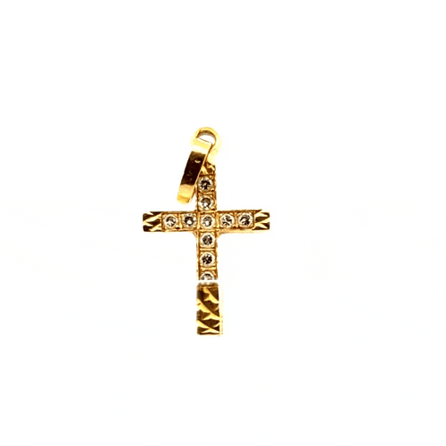 Pendentif Pendentif Croix or jaune diamants 58 Facettes 1FPE-GS33584