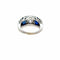 Bague Bague en filigrane avec plaque diamant saphir naturel certifiée Art Déco de 4,10 carats 58 Facettes