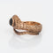 Bague 45 Bague serpent rubis saphir étoile noire, bijoux Serpent Vintage en or rose 58 Facettes G12688