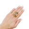 Bague 54 Bague cocktail or jaune, quartz fumé. 58 Facettes 34332