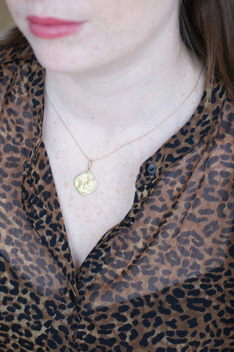 Pendentif AUGIS - Médaille d'Amour Ange Or Jaune 58 Facettes