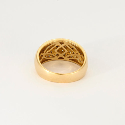 Bague 58 Bague jonc or jaune et diamants 58 Facettes CAL2271