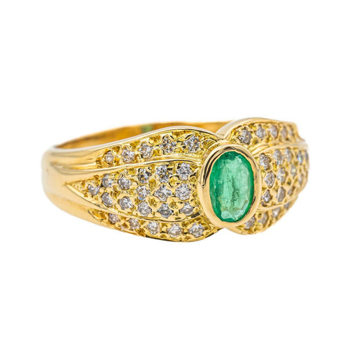 Bague 57 Bague Or jaune Emeraude 58 Facettes 3140416CN
