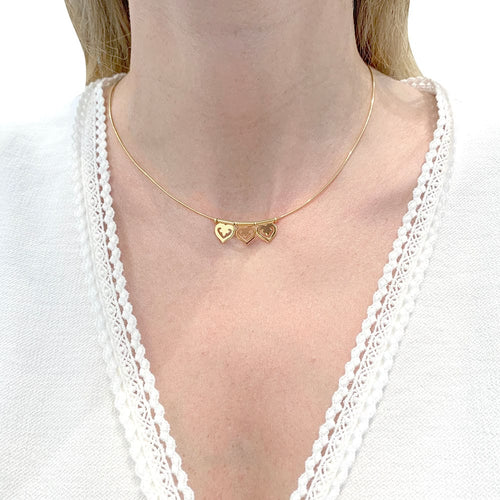 Collier Collier O.J.Perrin, "Coeur Légende", or jaune. 58 Facettes 33812