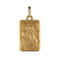 Pendentif Médaille rectangulaire or jaune Saint Christophe 58 Facettes CVP123