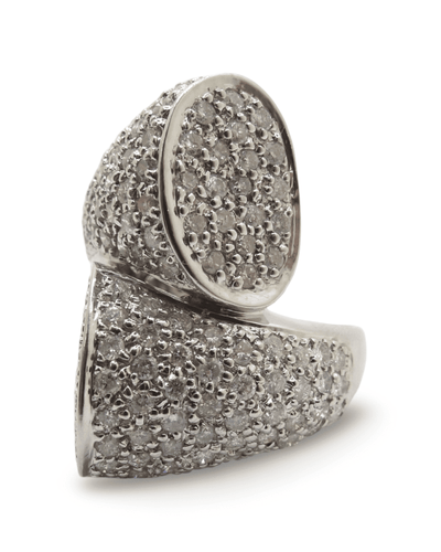 Bague 54 Bague or blanc et diamants 1,50 ct 58 Facettes 00033401