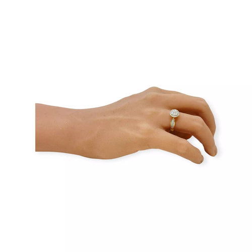 Bague 52 Bague rond pavage diamants 58 Facettes 330071296