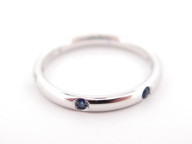 Bague 54 bague POMELLATO alliance lucciole 6 saphirs bleus t54 or blanc 58 Facettes 244395