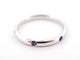 Bague 54 bague POMELLATO alliance lucciole 6 saphirs bleus t54 or blanc 58 Facettes 244395