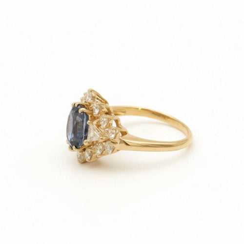 Bague 56 Bague Or Jaune - Saphir Ceylan 3,05 carats 58 Facettes 1.0001273/1