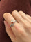 Bague 57 Bague ancienne trèfle en or jaune et argent 58 Facettes