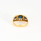 Bague 55 Bague jarretière or jaune, saphirs et diamants 58 Facettes GU138
