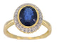 Bague 54 Bague entourage en or avec diamants et saphir 58 Facettes 2142