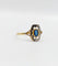 Bague 56 Bague Art Déco or monture géométrique et pierre bleue (circa 1930) 58 Facettes A06281
