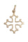 Pendentif Croix occitane or jaune 58 Facettes 090691