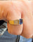 Bague 51 Bague en or blanc saphir et diamants 58 Facettes