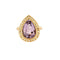 Bague 53 Bague or jaune, améthyste et diamants 58 Facettes 250092