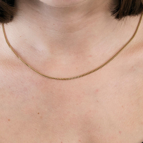 Collier Chaine maille gourmette or jaune 58 Facettes LP921/BET