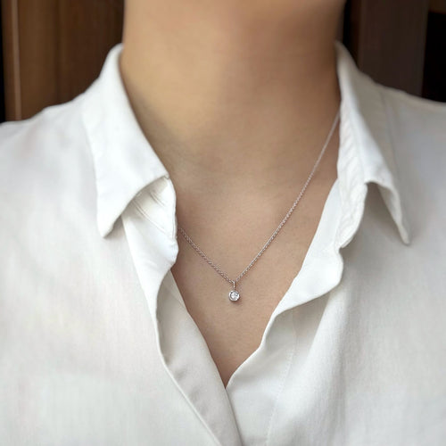 Pendentif Pendentif - Or blanc Et Diamant 58 Facettes 220382R