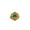 Bague Bague en or jaune avec topaze bleue de 1,5 carat 58 Facettes 2509004