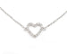 Bracelet Bracelet en or blanc avec pendentif en forme de cœur et diamants 58 Facettes 13780
