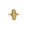 Bague 57 Bague en or jaune à motif de fleurs et diamants 58 Facettes MON1100
