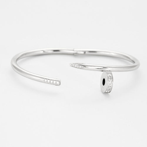 Bracelet CARTIER – Juste un clou bracelet or blanc diamants 58 Facettes