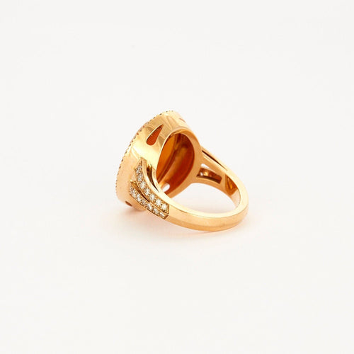 Bague 51 Bague camée en or rose et diamants 58 Facettes