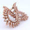 Boucles d'oreilles Orecchini créoles pavés en or rose 18k et diamants 58 Facettes OR204