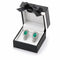 Boucles d'oreilles Boucles d'oreilles en or blanc ornées d'émeraudes ovales et de diamants. 58 Facettes 50361