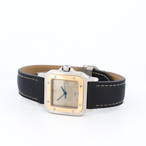 Montre CARTIER -Montre Santos Galbée - Bronze roman dial - LM 58 Facettes