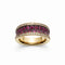 Bague 52 Bague en or jaune sertie de rubis et de diamants 58 Facettes 50384