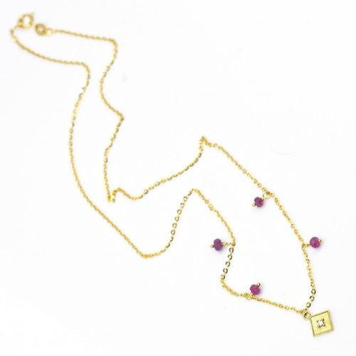 Collier Collier CAMPANILLA en Or et Rubis 58 Facettes D361157SP